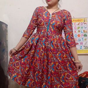 Short Neck Frock Style Kurti