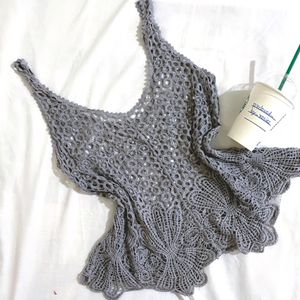 Pinterest Crochet Pattern Grey Spaghetti Strap Top