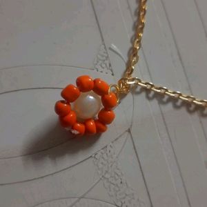 COMBO OF FLOWER LOCKET AND EARRING🧡🧡❤️❤️