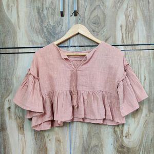 Light Brown Crop Top Bust Size-34-36