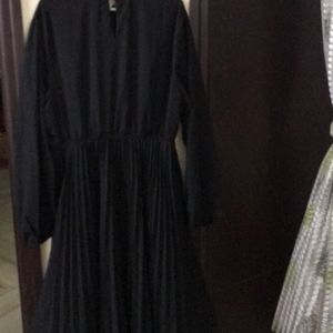 Black Pleated Dress Fits M/L