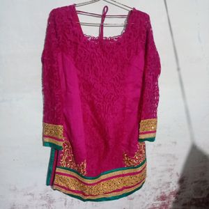 Pink Latest Patiala Dress Suit