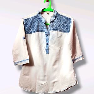 Denim Shirt For Women/Men - (Size S/M)