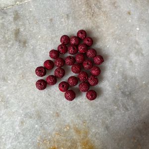 Red Glitter Pearls