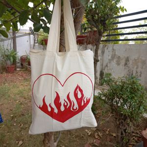 New Flame Heart Tote Bag