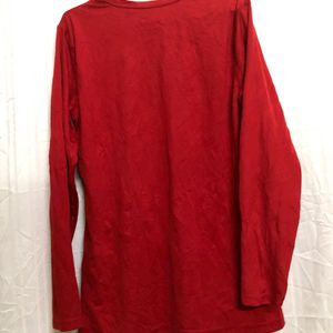 Syntrel Red Long Sleeve T Shirt