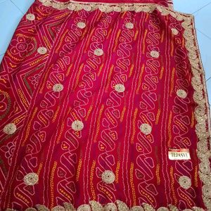 Karvachauth Special CHUNARI Saree With Blouse