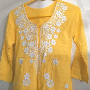 Short Yellow Kurti