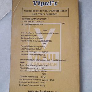 Vipul's BMS Degree Course First Year Semister 1