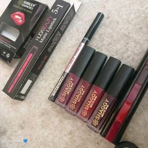 Combo Of Six Lipsticks And Eyeliner  For Women