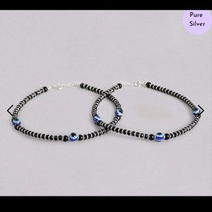 925 Pure Silver Evil Eye Anklet