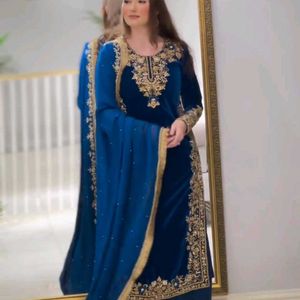 New Original Velvet Pakistani Poshaq Dresses Beaut