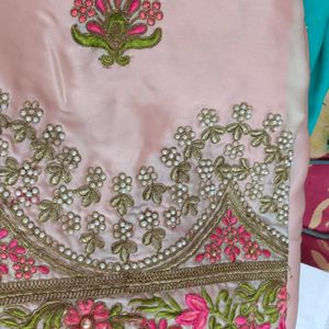 Two Color Lehnga Choli Type Saree