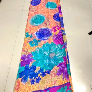 Chiffon Flower Printed Dupatta 04