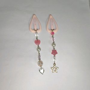 Handmade Pink Y2k Clips