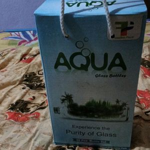 Aqua Glass Bottles