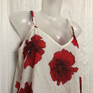 Dotti Red Flower Printed Top