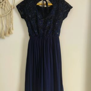 Dark Blue Lace Dress