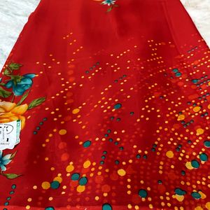 New Unused Soft Cotton Silk Saree With Blouse Piec