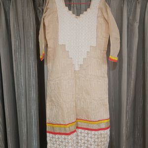 Chanderi Embroidery Kurta