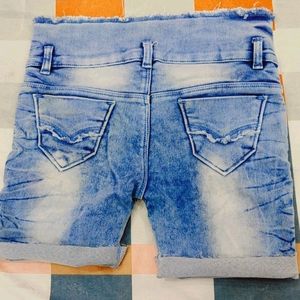 Denim Beautiful Shaded High Waisted Shorts For Girls