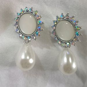 Beautiful White Pearl Earrings