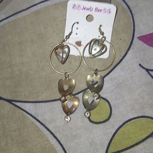 Free Size Gold Metallice Earrings