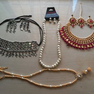 Combo Necklace Set With One Kamarband