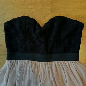 Forever 21 Sexy Black & Beige Tube Dress