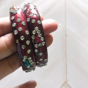 Beautiful Maroon Bangles