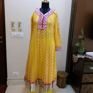 Yellow Anarkali Suit Set