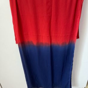 Red Blue Ombre Dupatta