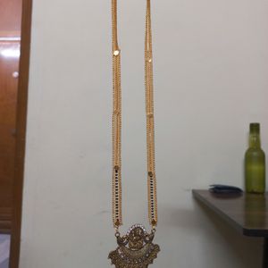 Artificial Gold Plated Mangalsutra With Earrings