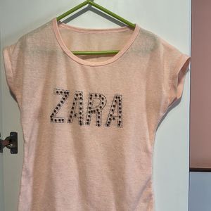 women pink top