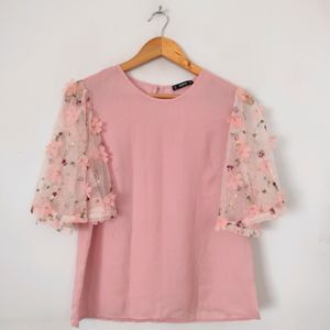 Pink Casual Top (Womens)