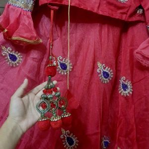 Beautiful Lehanga  IN Red Color With Blouse..