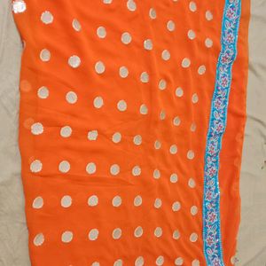 Women Saree Orange Colour