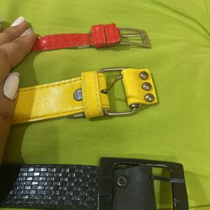 Perfect Red , Yellow & Black Belts 3 In 1 Combo