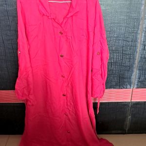 5xl KURTA WITH PLAZO ...DARK PINK...