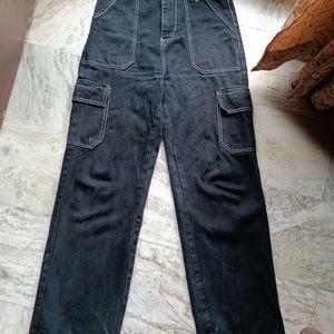 Black Cargo Jeans