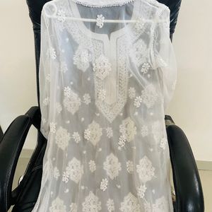 White Chikankari Kurta