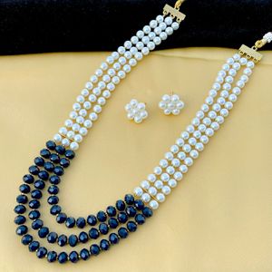 Triple Layer Pearl Mala With Tops