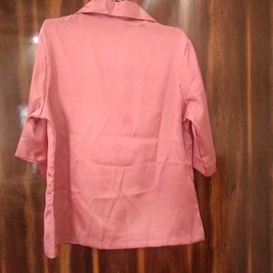 Pink Satin Shirt