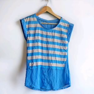 Stylish Super Cool Blue Western Top