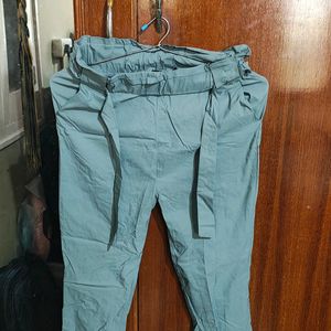 Light Green Skinny Fit Peg Trouser