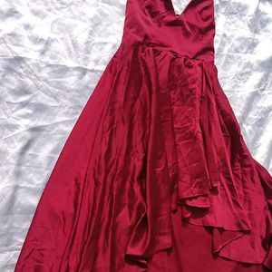 Brand New ( Shein) Red Satin  High Low Dress