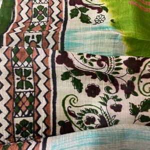 Pure Silk Block Printed Saree