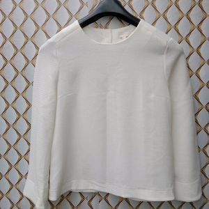 New Winter Wear Korean Off White Top