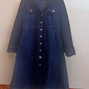 Stylish Button-Up Denim Dress