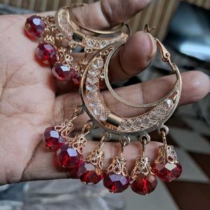 Chandivali (Red) Hydro Beads And CZ Stone